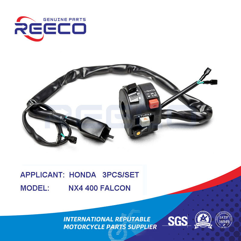 Reeco OE Quality Motorcycle Switch Kit (Igniton Switch, Fuel Tank Cap, Handle Lock...) for Honda Nx4 400 Falcon 3PCS Set