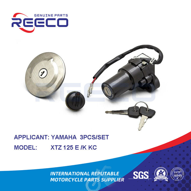 Reeco OE Quality Motorcycle Switch Kit (Igniton Switch, Fuel Tank Cap, Handle Lock...) for YAMAHA Xtz 125 E K Kc 3PCS Set