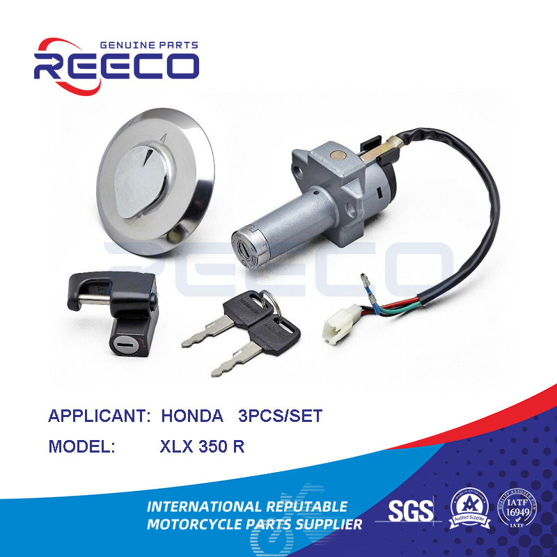 Reeco OE Quality Motorcycle Switch Kit (Igniton Switch, Fuel Tank Cap, Handle Lock...) for Honda Xlx 350 R 3PCS Set