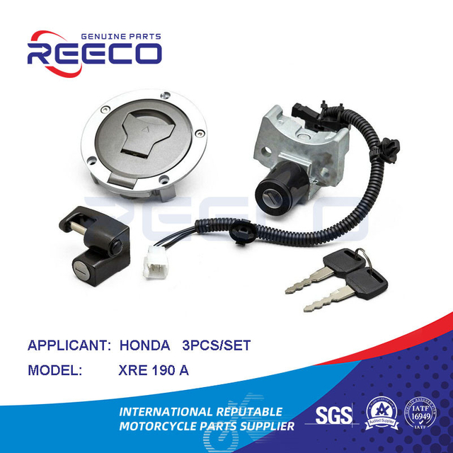 Reeco OE Quality Motorcycle Switch Kit (Igniton Switch, Fuel Tank Cap, Handle Lock...) for Honda Xre 190 a 3PCS Set