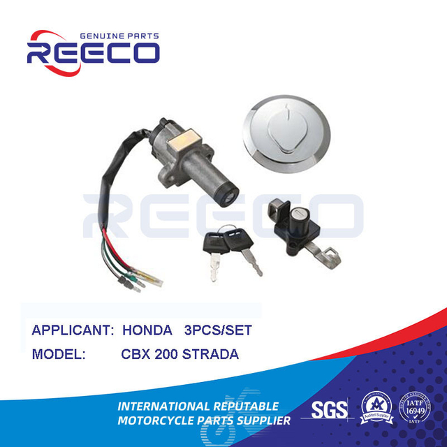 Reeco OE Quality Motorcycle Switch Kit (Igniton Switch, Fuel Tank Cap, Handle Lock...) for Honda Cbx 200 Strada 3PCS Set