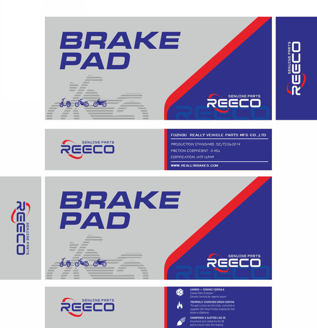Reeco OE Quality Motorcycle Brake Pad Rl-8075A for Honda YAMAHA Suzuki Bajaj Tvs