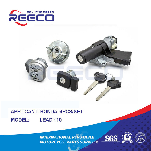 Reeco OE Quality Motorcycle Switch Kit (Igniton Switch, Fuel Tank Cap, Handle Lock...) for Honda Lead 110 4PCS Set