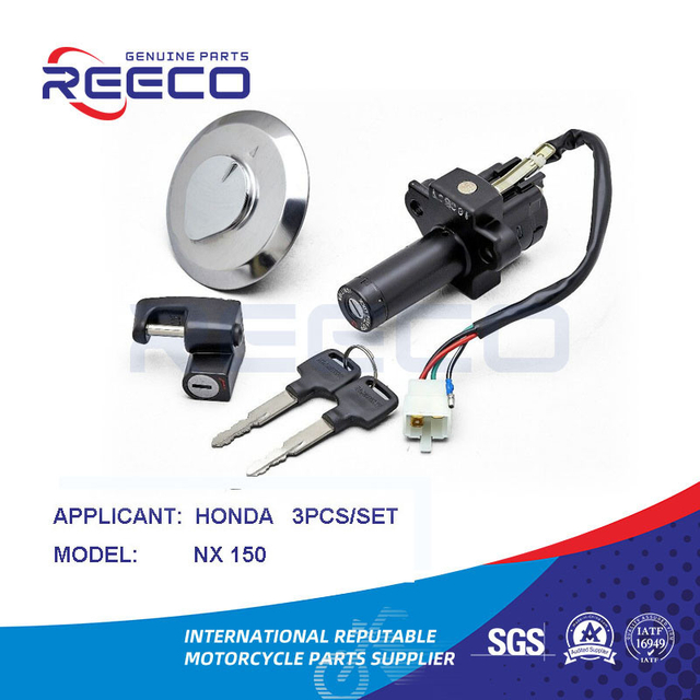 Reeco OE Quality Motorcycle Switch Kit (Igniton Switch, Fuel Tank Cap, Handle Lock...) for Honda Nx 150 3PCS Set