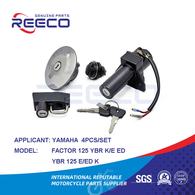Reeco OE Quality Motorcycle Switch Kit (Igniton Switch, Fuel Tank Cap, Handle Lock...) for YAMAHA Factor 125 Ybr K E ED Ybr 125 E ED K 4PCS Set