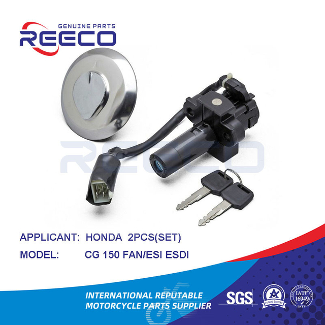 Reeco OE Quality Motorcycle Switch Kit (Igniton Switch+ Fuel Tank Cap+ Handle Lock...) for Honda Cg 150 Fan Esi Esdi 2PCS Set